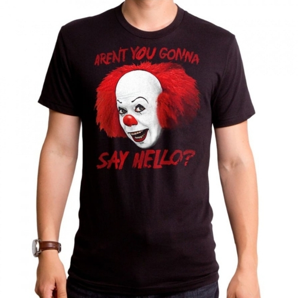 IT Movie Pennywise The Clown T-Shirt 'Aren't you gonna say hello?' Size Medium - Picture 3 of 3